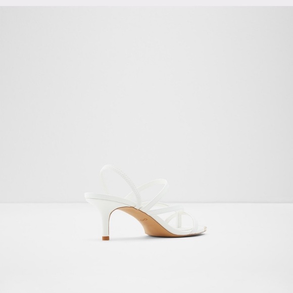 Dressy Aldo Kitten White Heels - Picture 4 of 11
